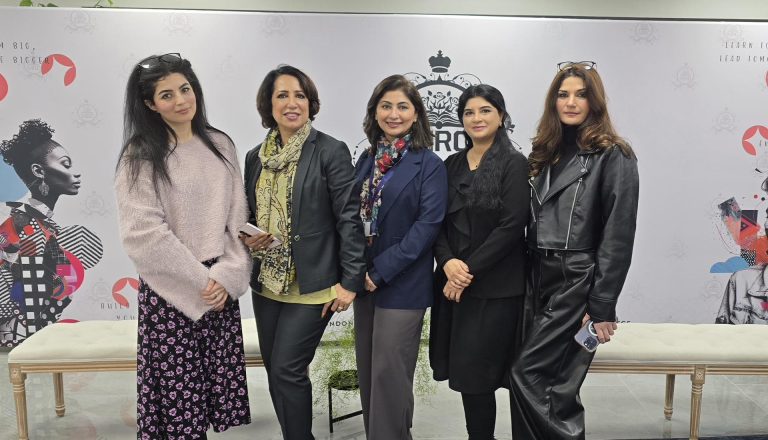 A group of women at Mont Rose College, promoting