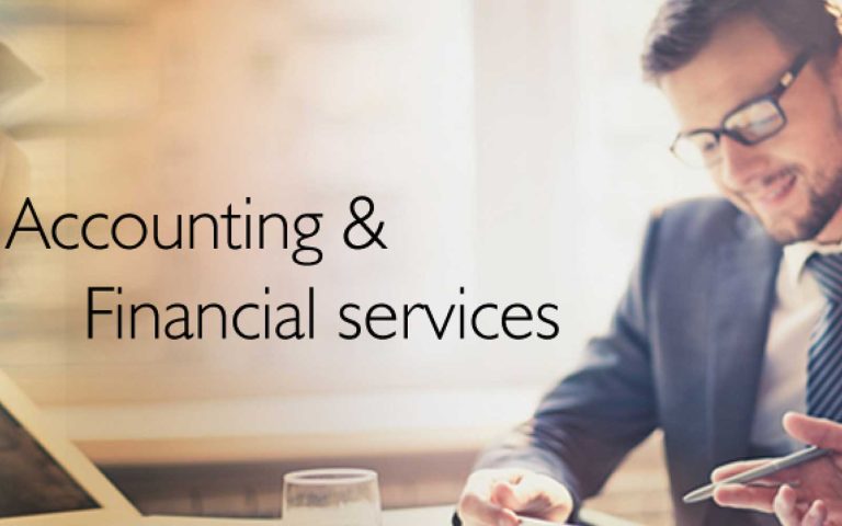 Professional discussing financial documents with text overlay, representing HND in Accounting and Finance career opportunities.