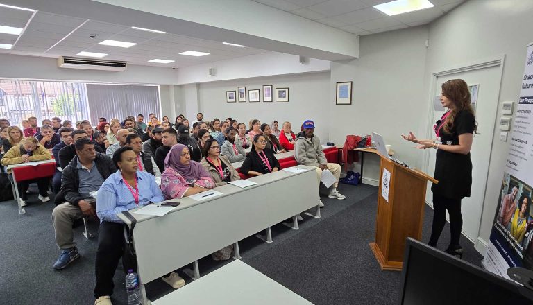 Speaker presenting on 